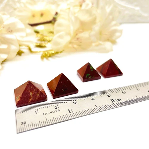 Zen Coded Red Jasper Pyramid (Grounding & Stamina)