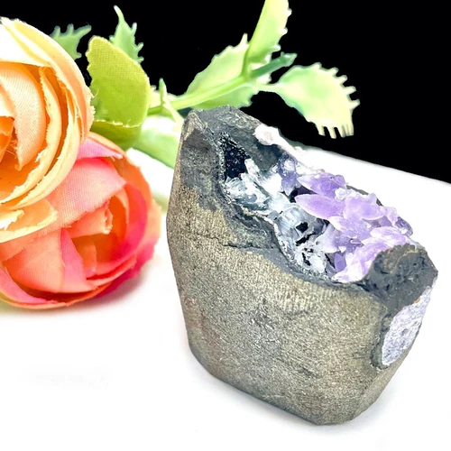 Zen Coded Mini Amethyst Druzy Flower Cavity (Spiritual Knowledge & Wisdom)