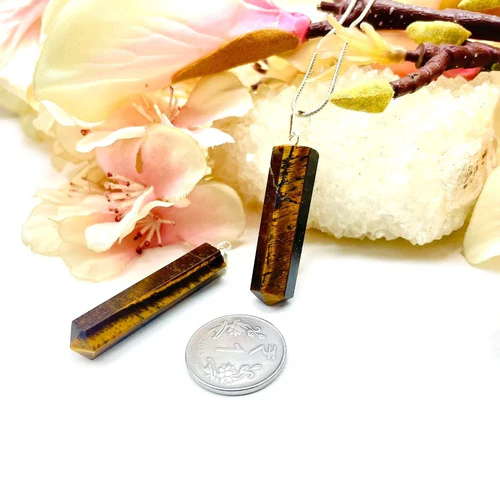 Zen coded Tiger Eye Pencil Pendants (Release Fear)