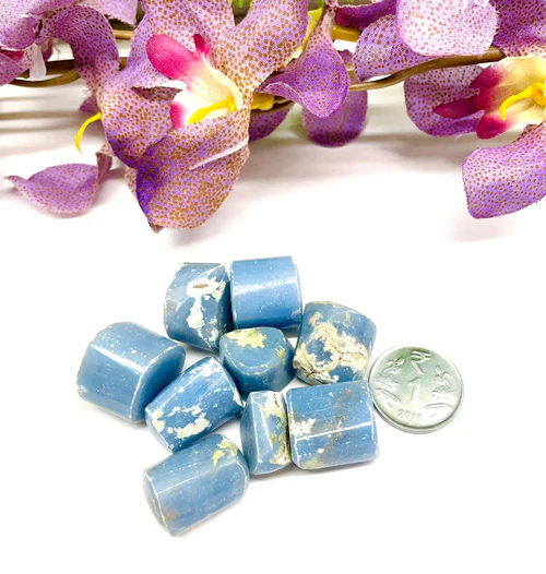 Zen Coded Angelite Tumble (Angel Connection and Peace)