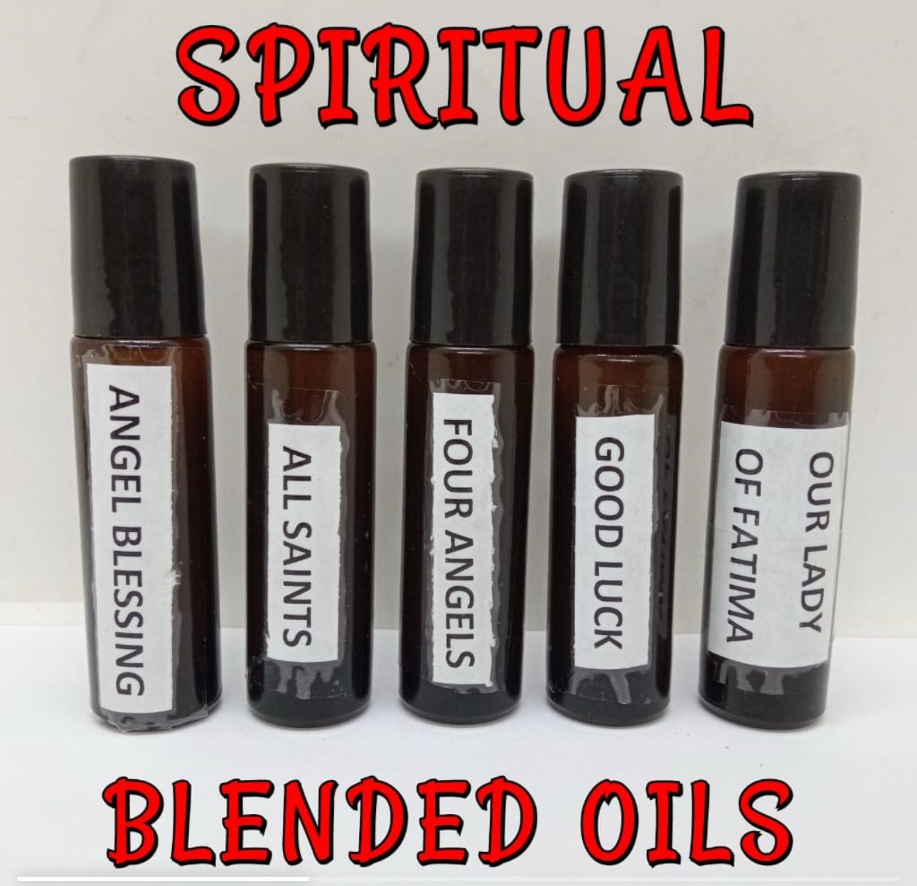 Zen Coded Angel Blessing, All Saints, Four Angels, Good Luck & Our Lady of Fatima Spiritual Oil